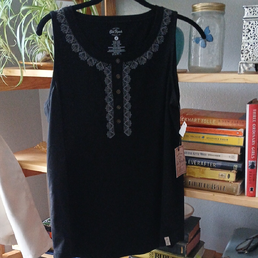 NWT Old Ranch Black Tank Sz M